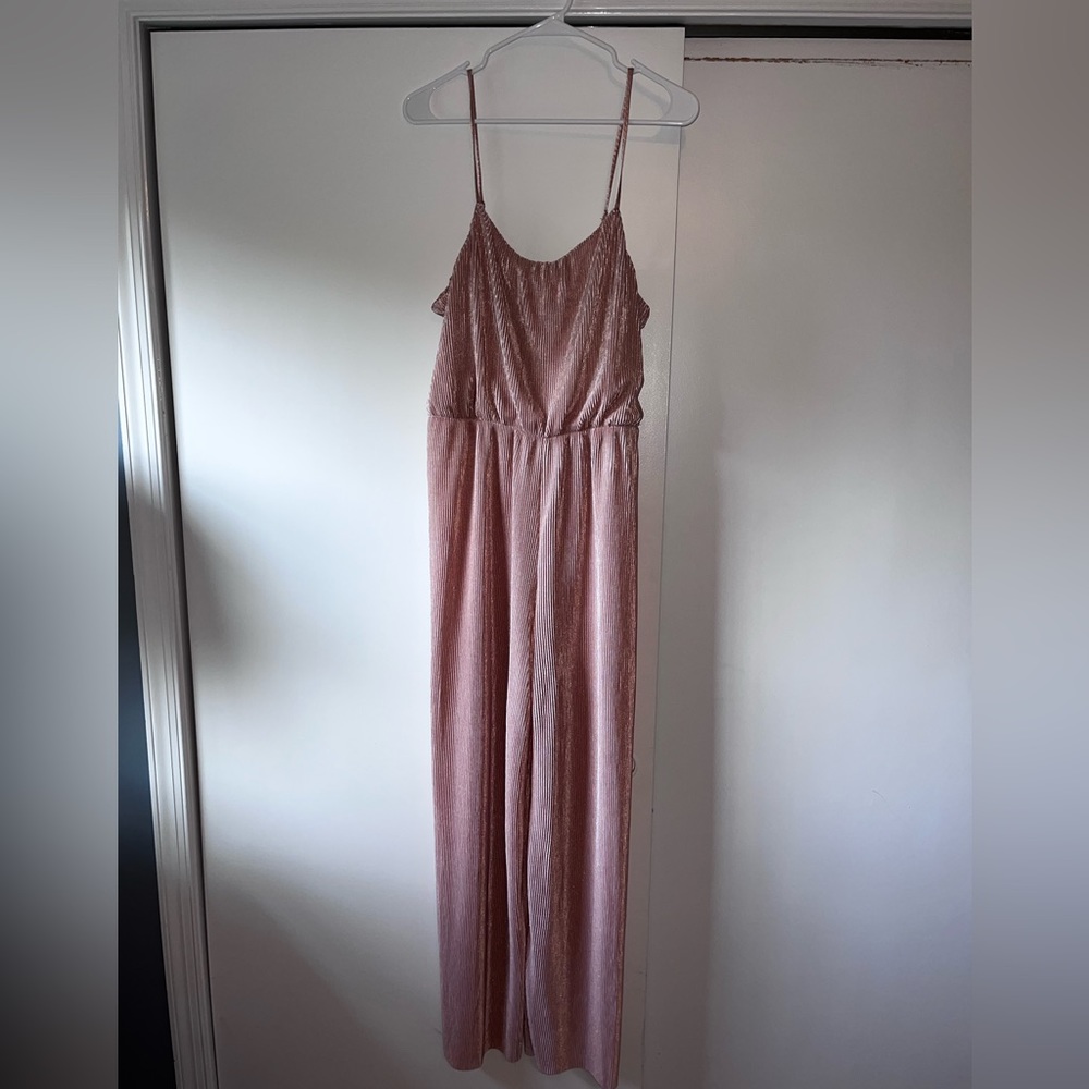 Forever 21 Ribbed Jumpsuit - Rosy Pink - Size L - New w tags